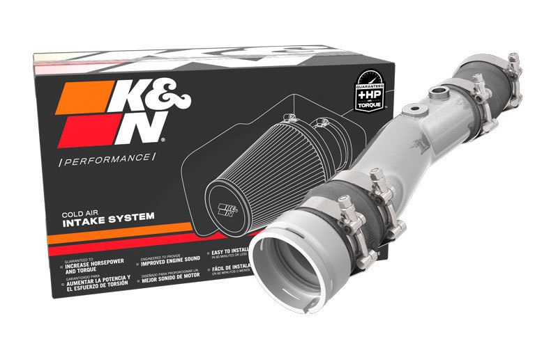 Ford Ranger Charge Pipe Kit - K&N Engineering - Mandrel-Bent Aluminum - Gunmetal Gray - `19-`27